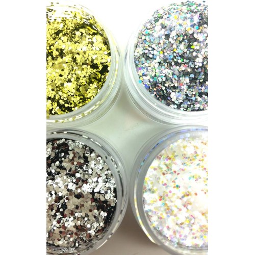 Set Of Four Chunky Glitters (Set Of Four Chunky Glitters)